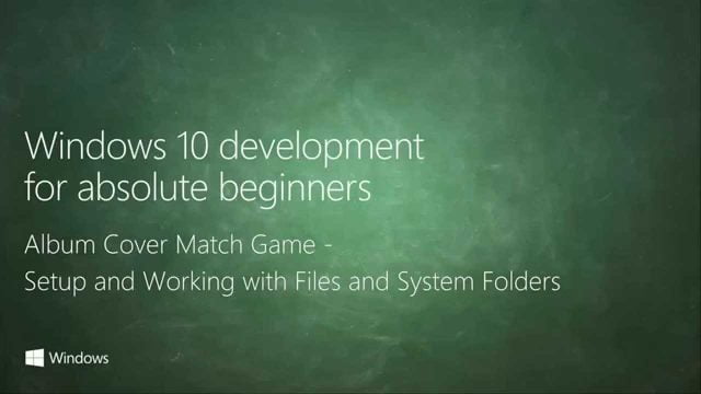 UWP 064 | Album Cover Match Game: Setup and Working with Files and System Folders