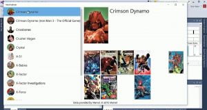 UWP 077 Hero Explorer Displaying Comic Book Details