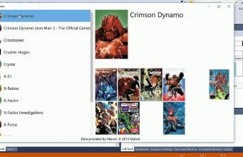 UWP 077 Hero Explorer Displaying Comic Book Details