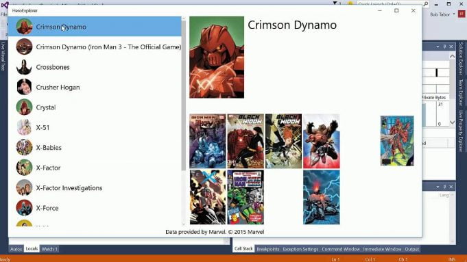 UWP 077 Hero Explorer Displaying Comic Book Details