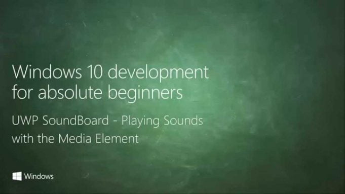 UWP 052 | UWP SoundBoard: Playing Sounds with the Media Element