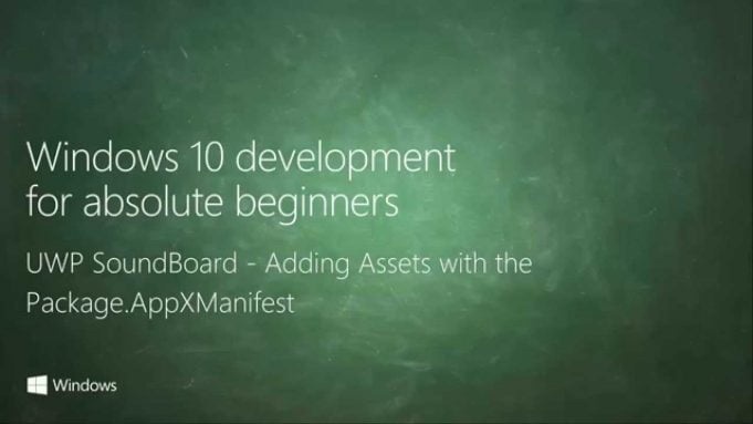 UWP 055 | UWP SoundBoard: Adding Assets with the Package AppXManifest