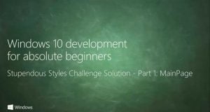 UWP 032 | Stupendous Styles Challenge Solution: Part 1 MainPage