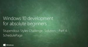 UWP 035 | Stupendous Styles Challenge Solution: Part 4 – SchedulePage