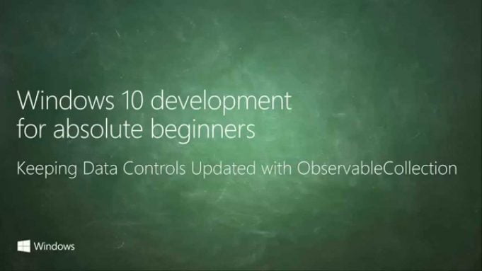 UWP 041 | Keeping Data Controls Updated with ObservableCollection